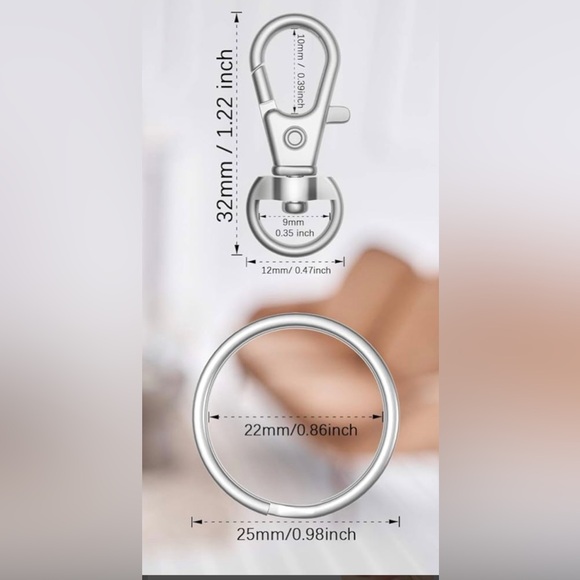 Braided Floral Keychain with Silver Clip - Picture 3 of 3